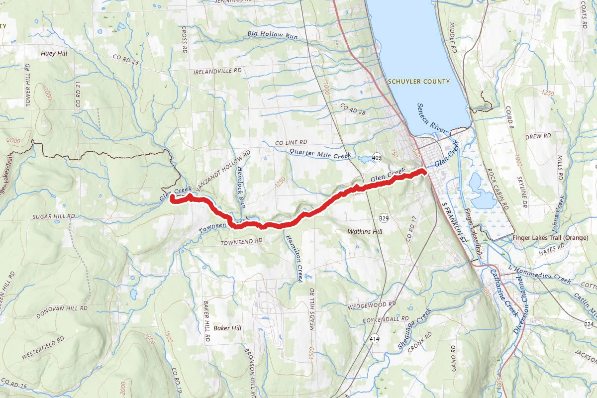 Finger Lakes Trail to South Rim Trail
