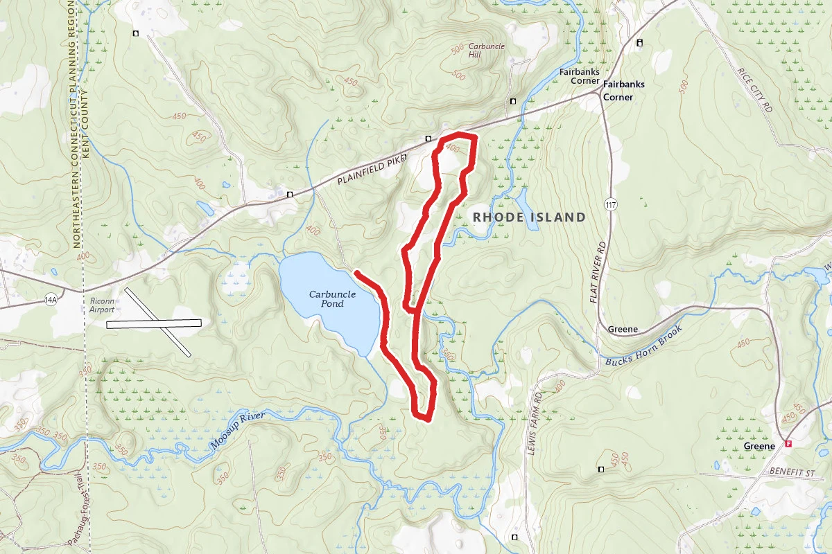 Carbuncle Pond - Moosup River Trail
