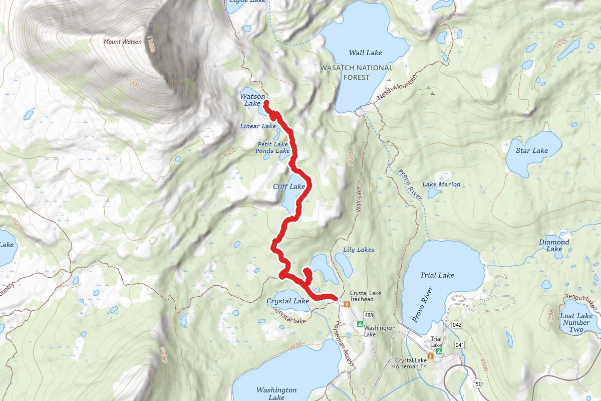 Crystal and Watson Lake Trail