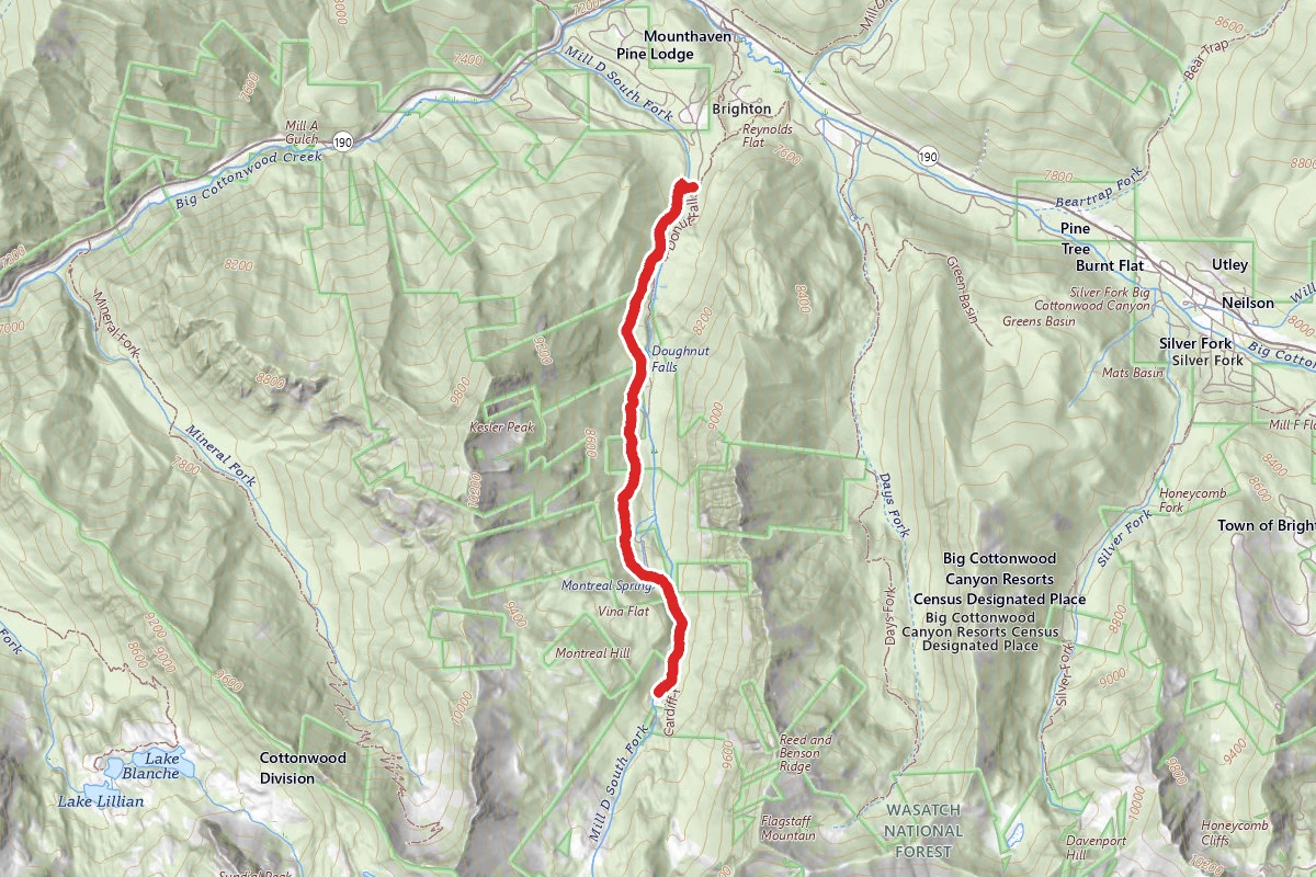 Cardiff Fork via Mill D South Trail