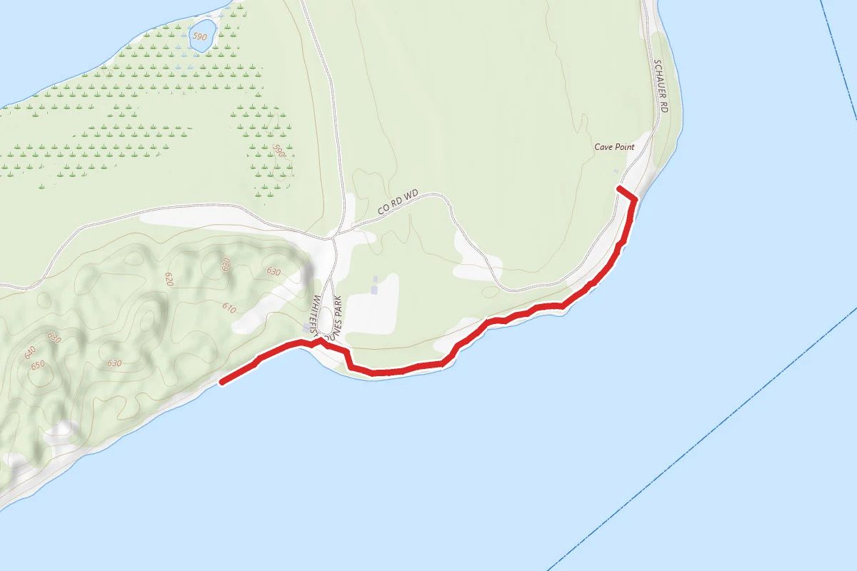 Cave Point Lakeside Trail
