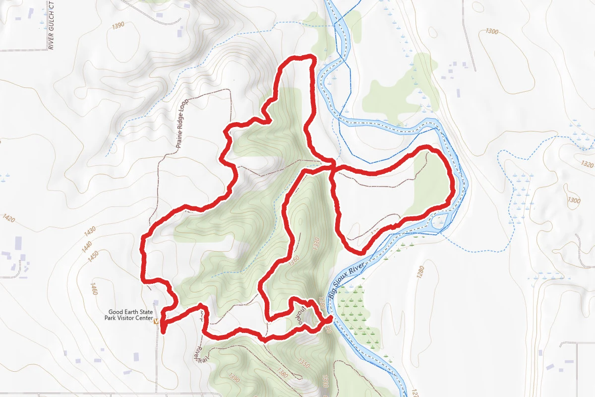 Bur Oak, Riparian, Grand Ravine, and River Lookout Loop Trail