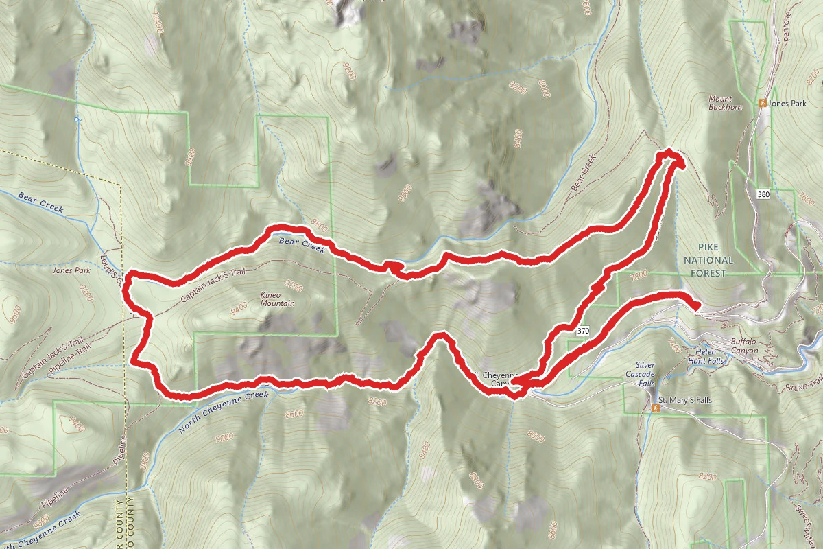 Seven Bridges, Bear Creek Trail #666 and Buckhorn Trail Loop