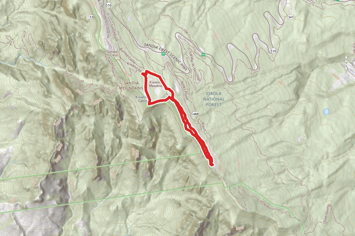 Kiwanis Cabin via South Crest #130 and Gravel Pit #339 Loop