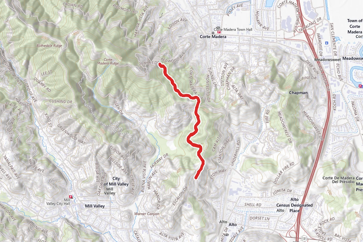 Camino Alto Fire Road - Alto Bowl