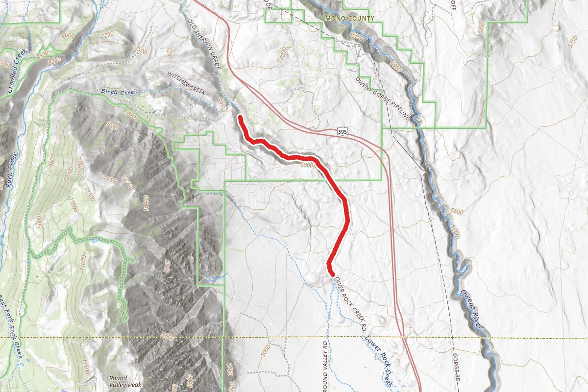 Lower Rock Creek Canyon Trail