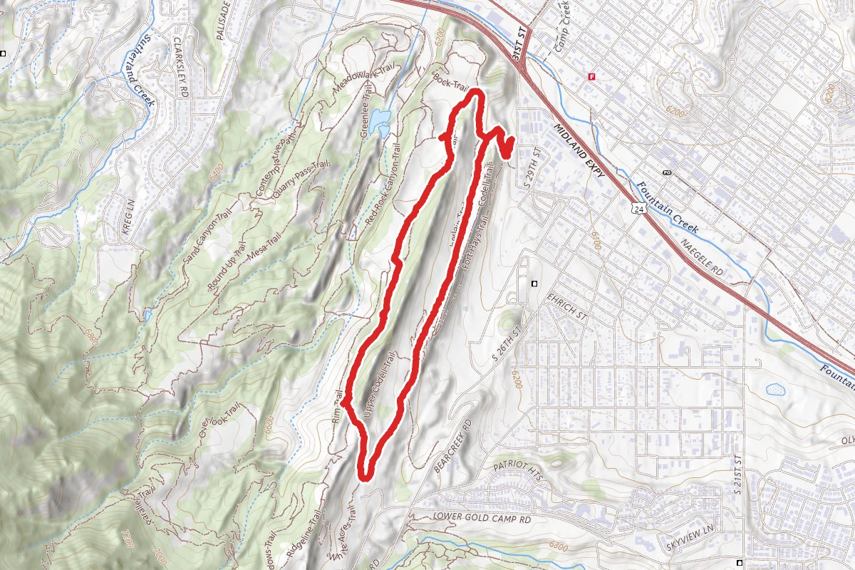 Lion Trail and Hogback Valley Loop from Parking Lot 3