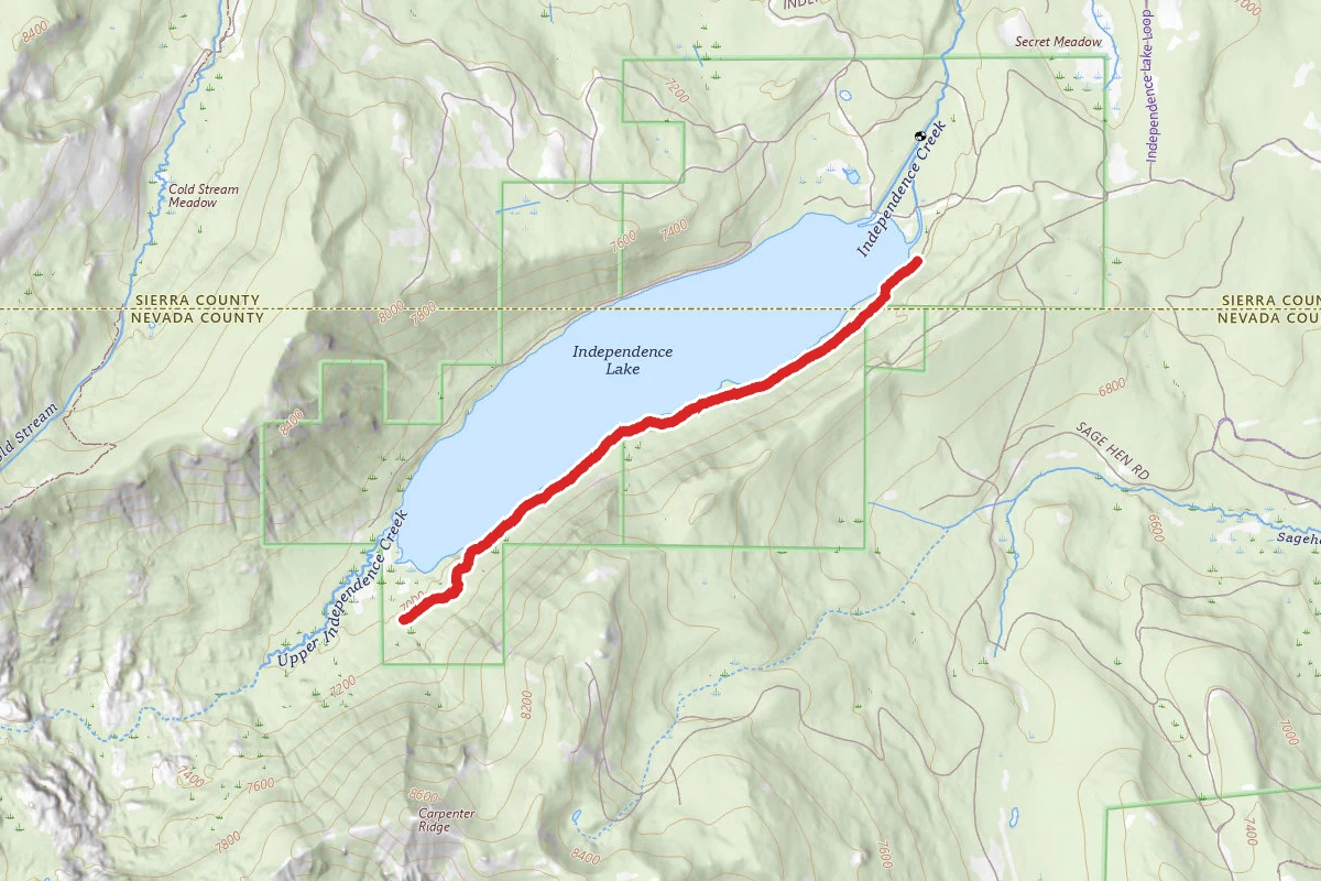 Independence Lake South Shore Trail