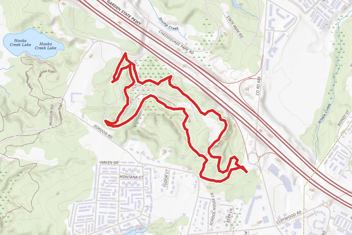 Cheesequake White Trail via Park and Ride