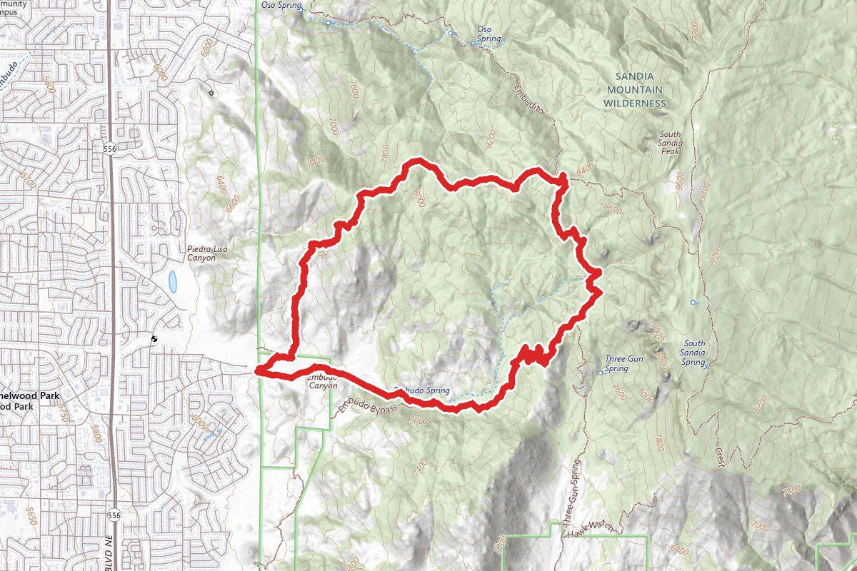 Embudo Canyon and Whitewash Loop