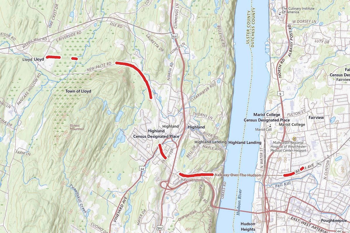 Hudson Valley Rail Trail to Over the Hudson Walkway