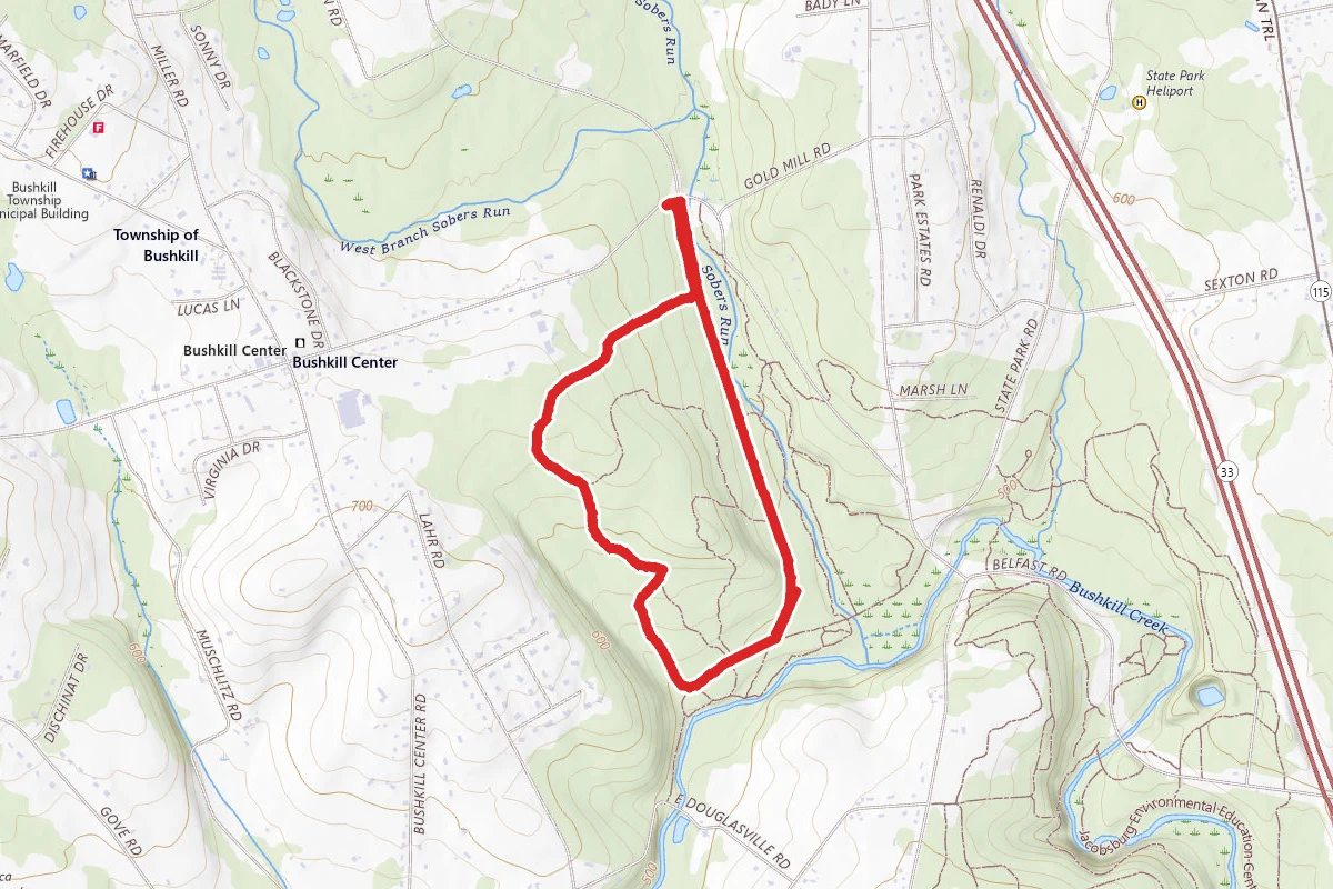 Sober's Run Loop Trail (Green Blazed)