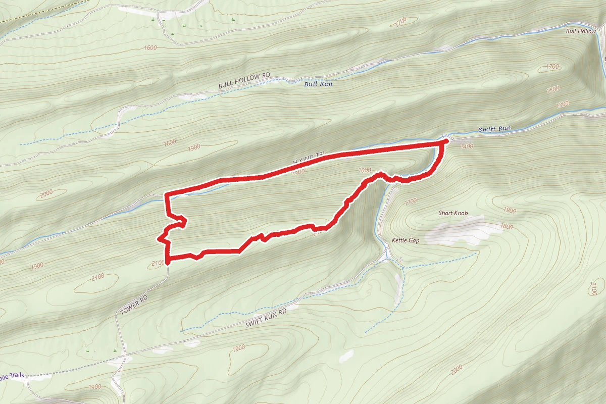 Thick Mountain and Swift Run Trail