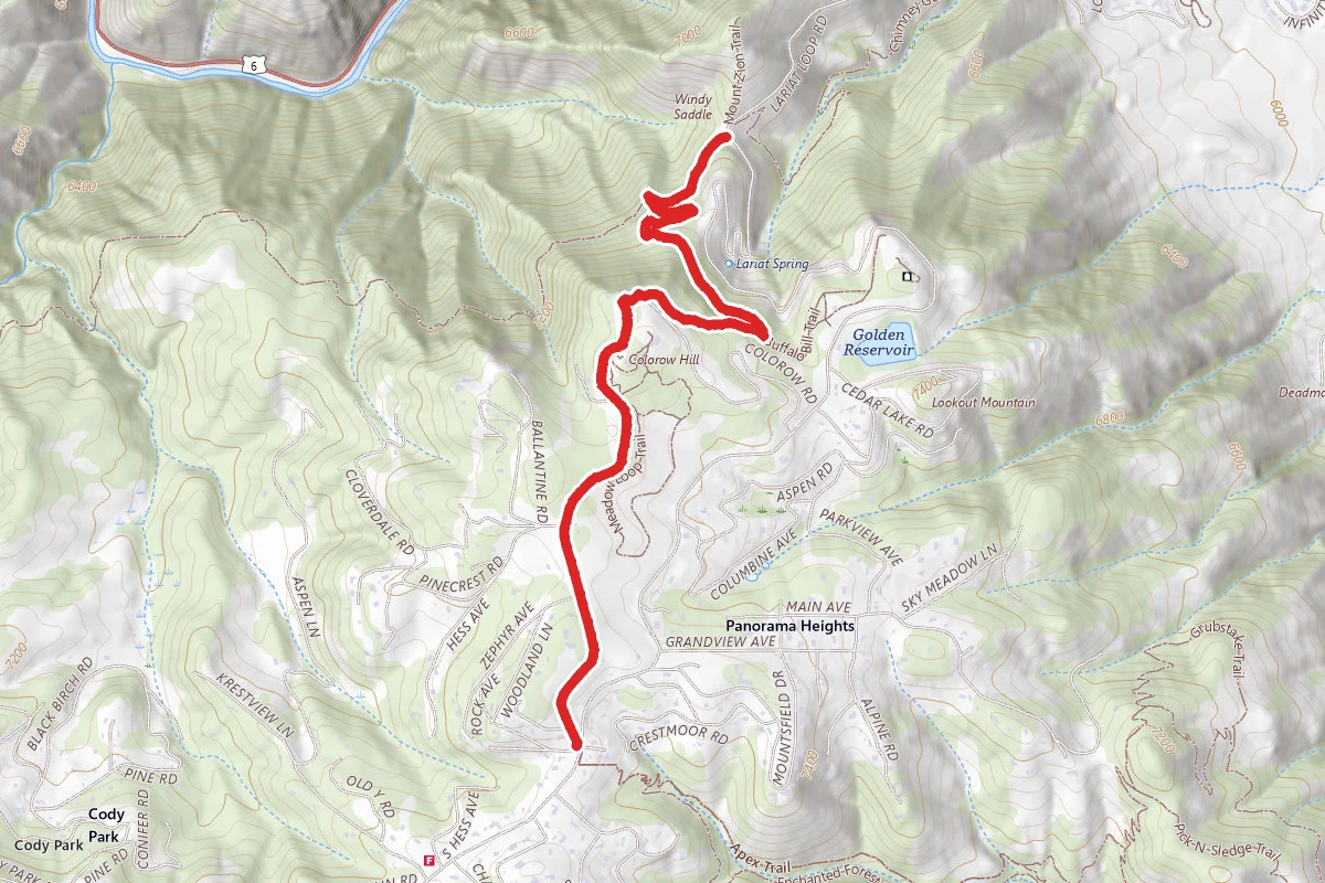 Windy Saddle Lookout Mountain Trail