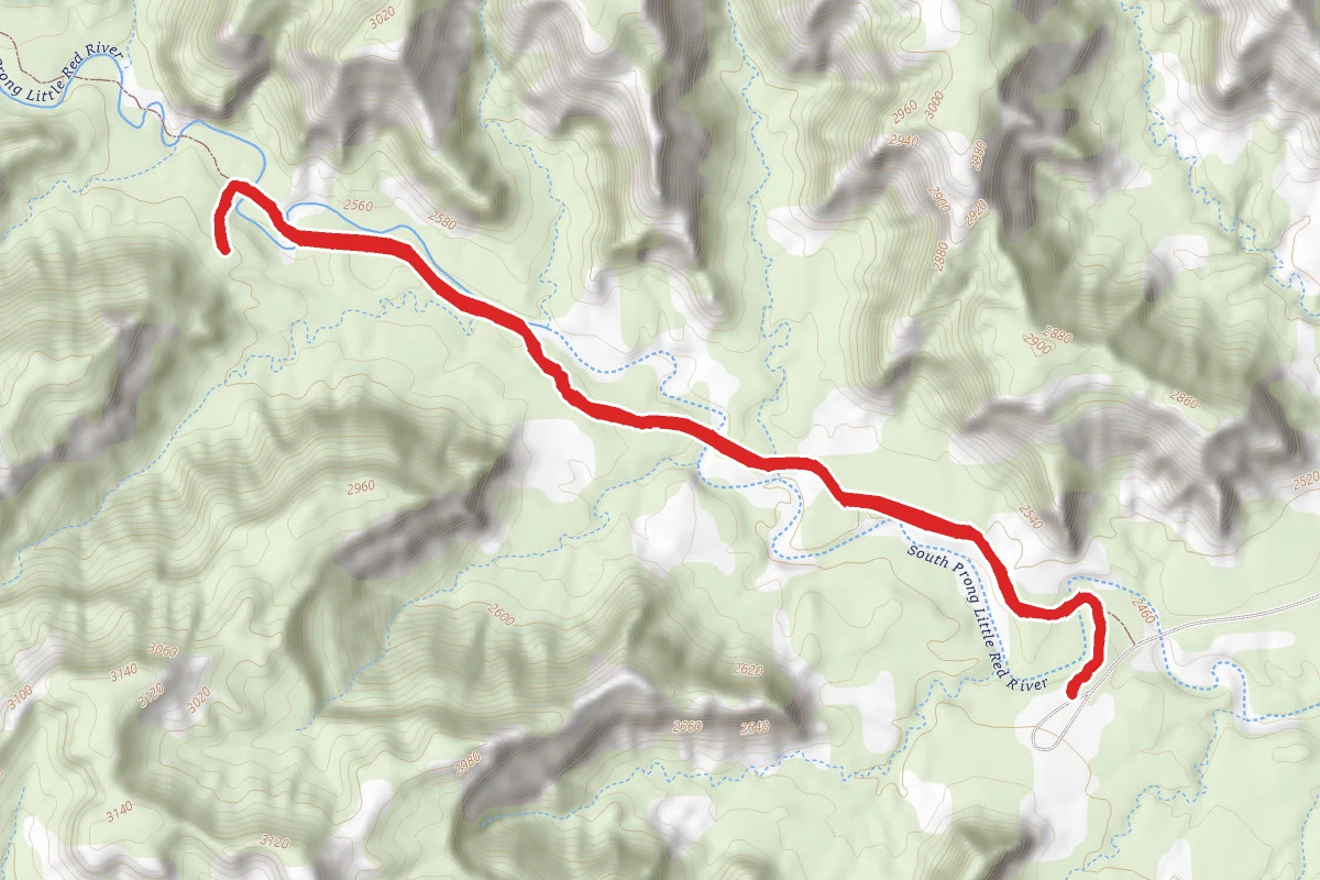 Upper Canyon Trail to South Prong Primitive Camping Area