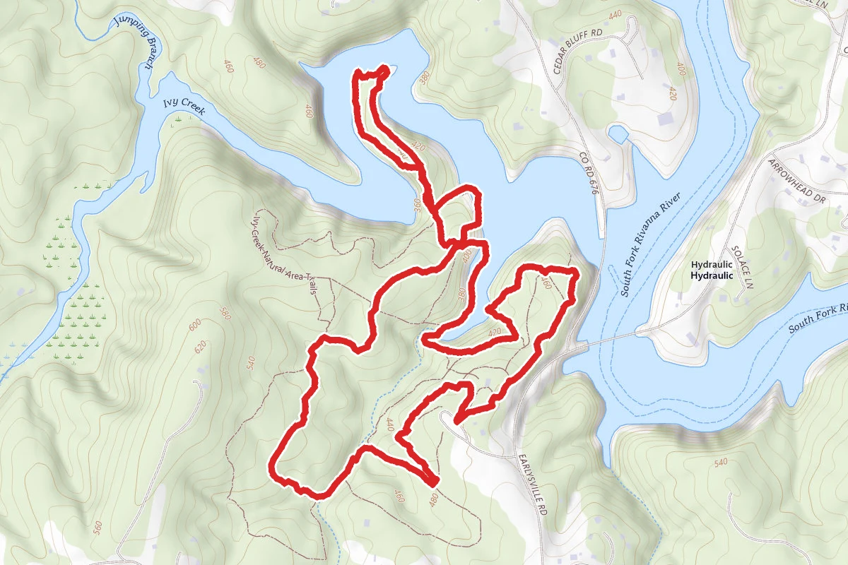 Ivy Creek Park Orange, Peninsula and Red Trail