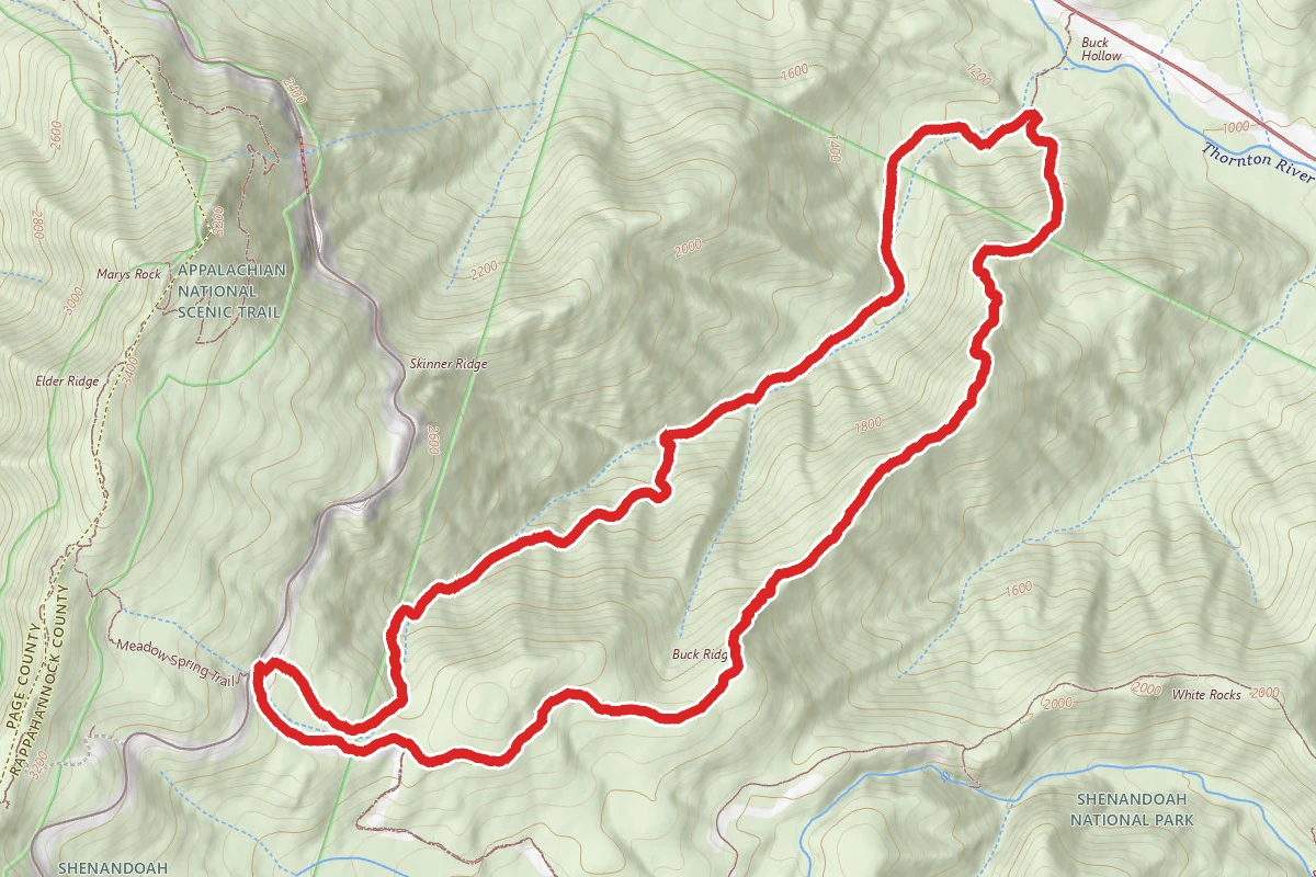 Buck Hollow Trail and Buck Ridge Trail Loop