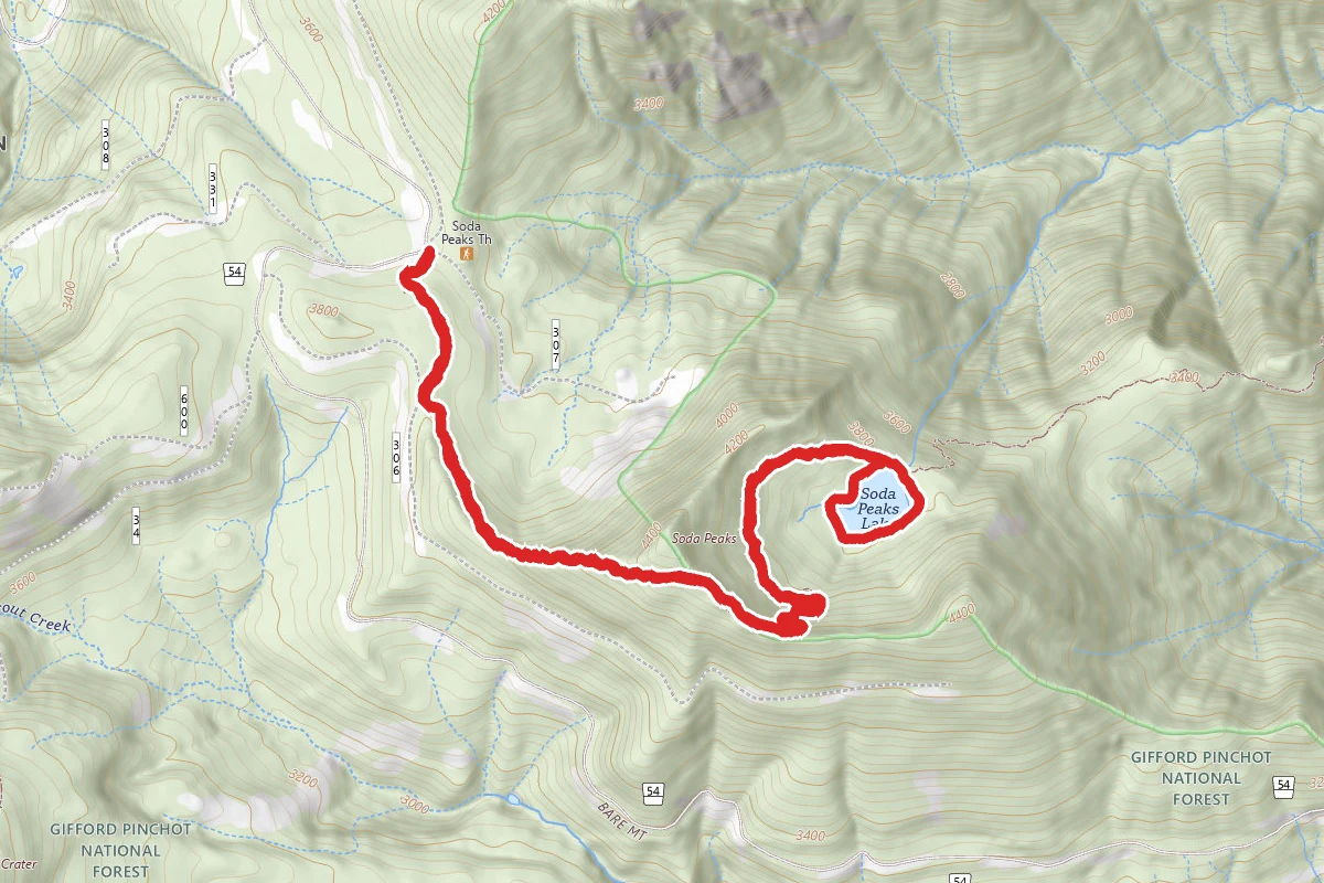Soda Peaks Lake Trail West