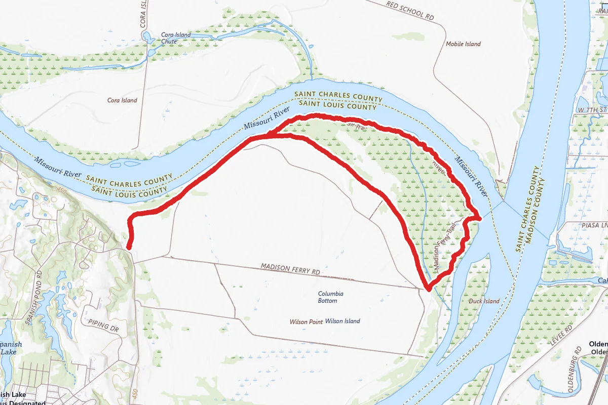 Columbia Bottom Trail Loop