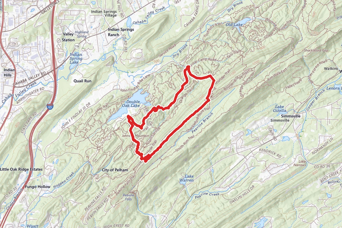 Oak Mountain Top Loop