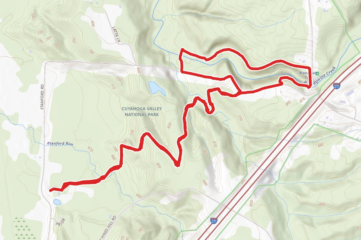 Stanford House to Brandywine Falls Trail