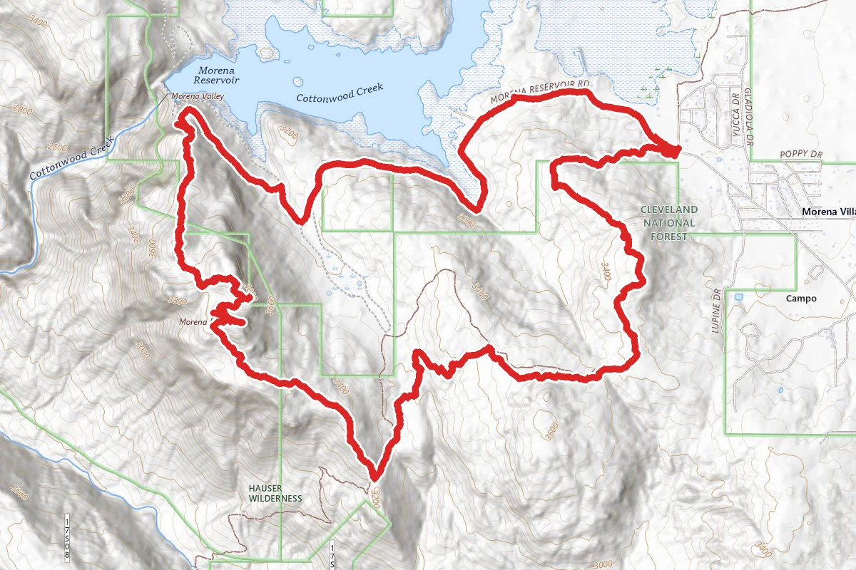 Morena Butte Trail and Pacific Crest Trail Loop