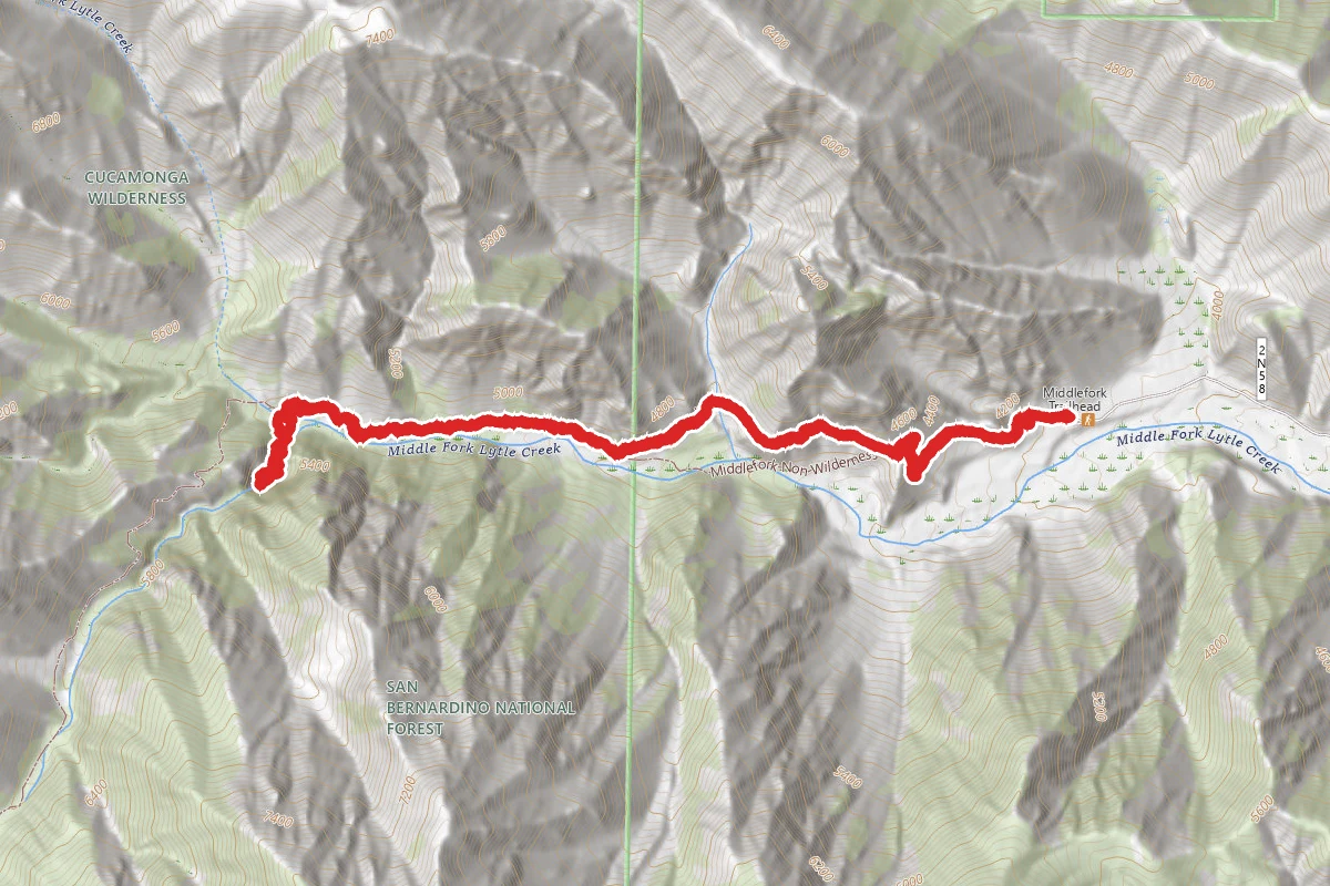 Third Stream Crossing via Middle Fork Trail