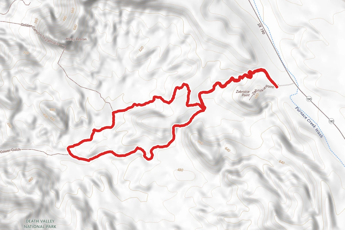 Zabriskie Point and Gower Gulch Path Loop