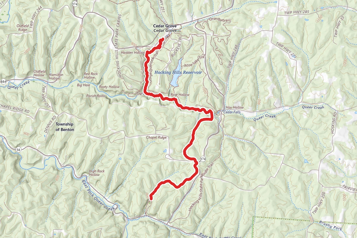 Old Man's Cave and Ash Cave via Buckeye Trail