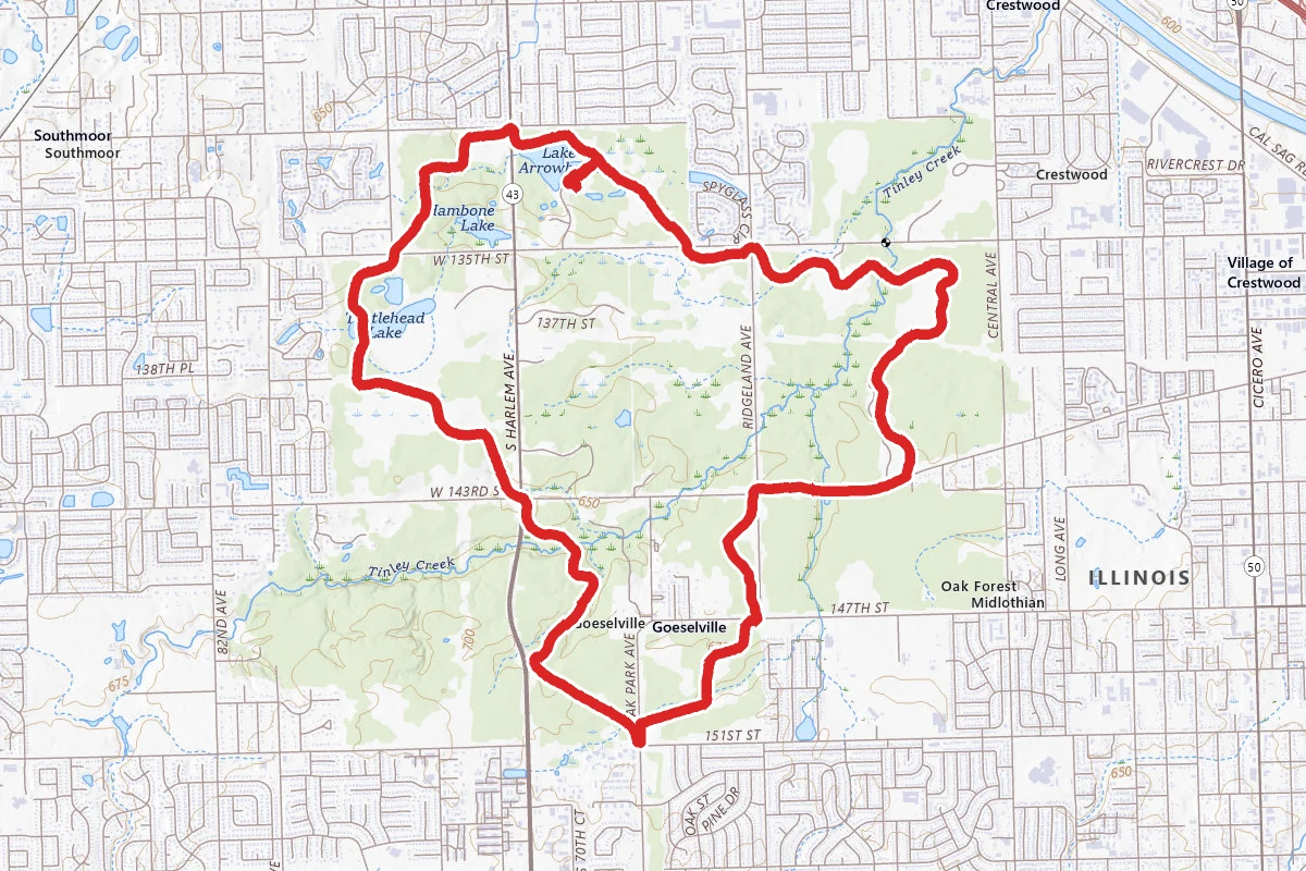 Tinley Creek Red Paved Trail