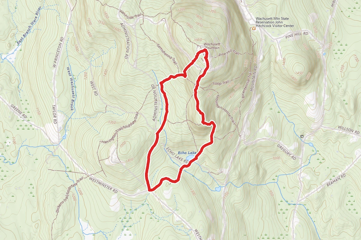 Administration Road, Lower Link, and High Meadow Trail Loop