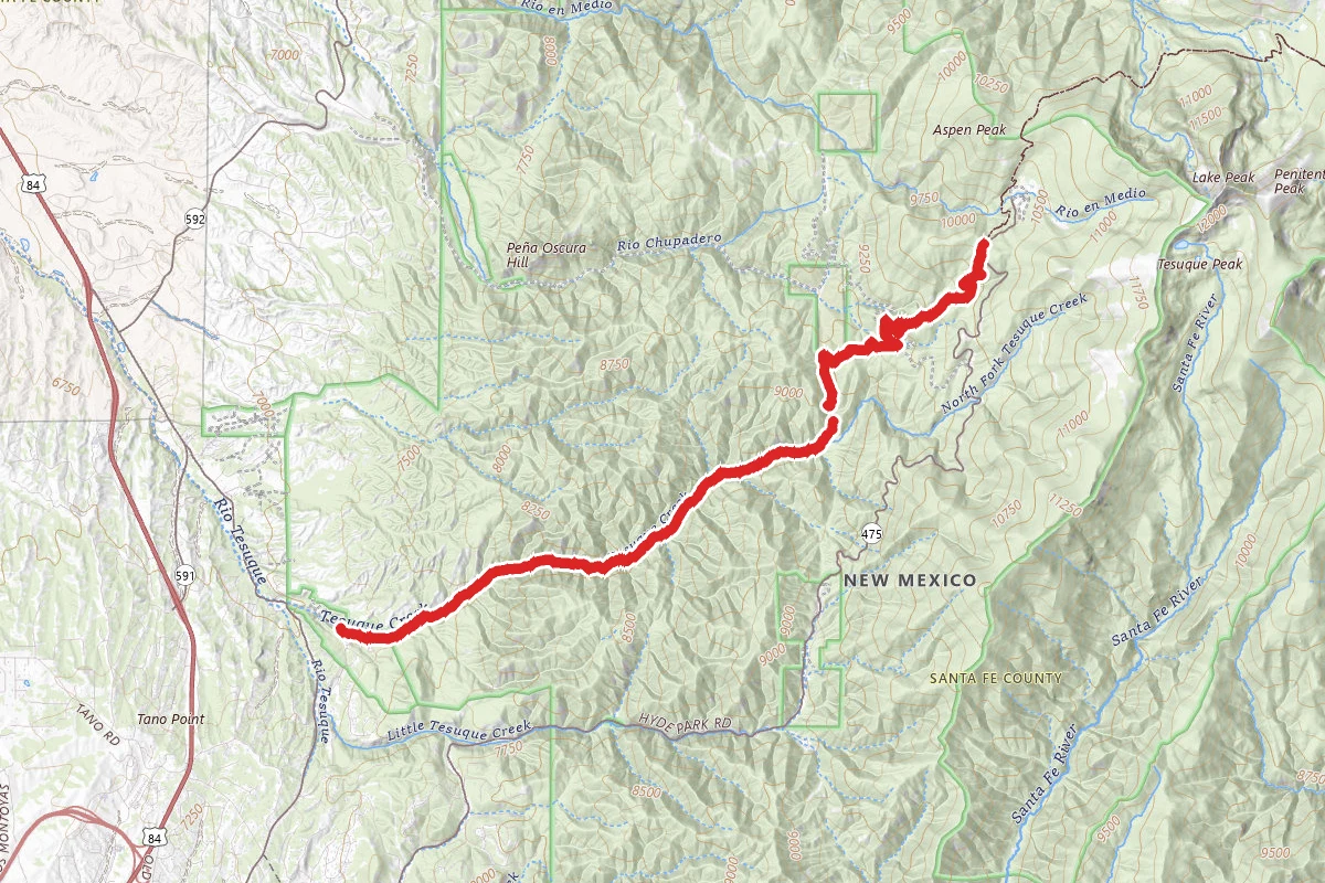 Winsor Trail to Big Tesuque Canyon