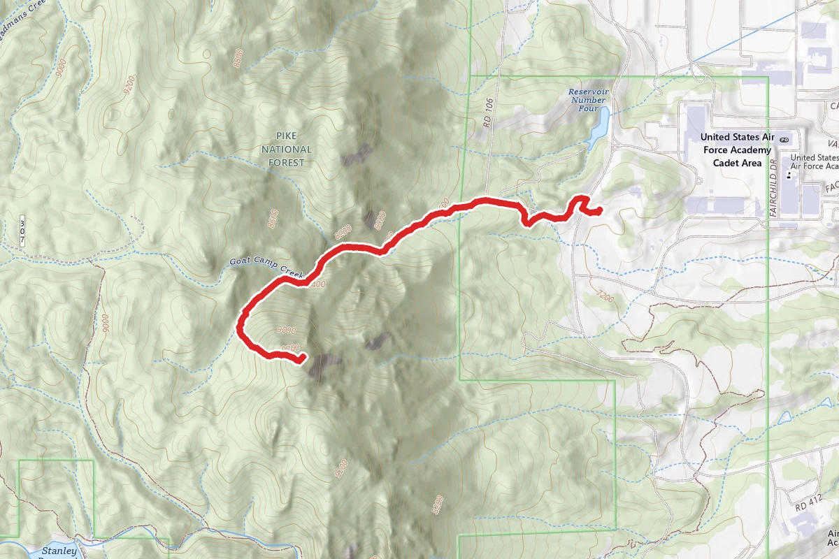 Eagles Peak Trail route map