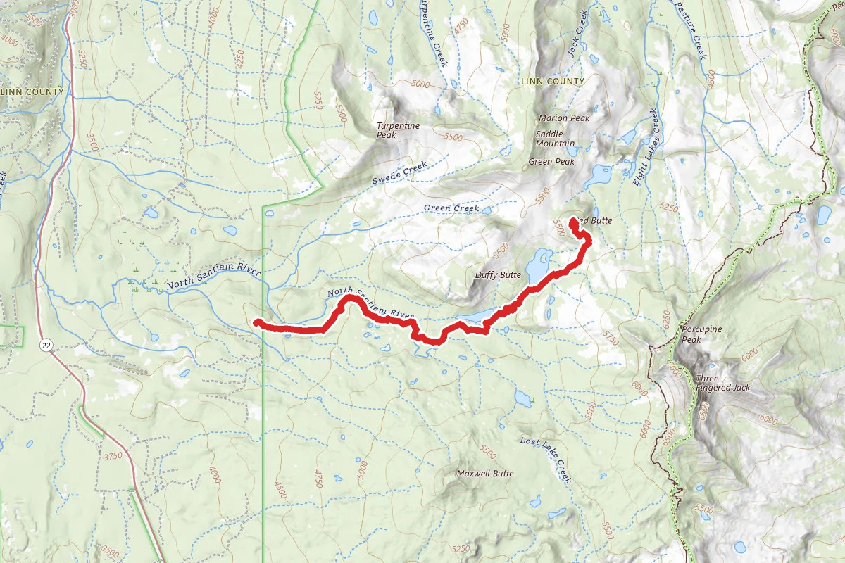 Duffy Lake Trail to Red Butte Peak
