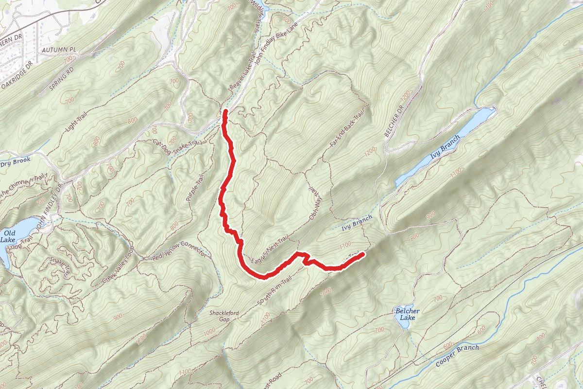 Kings Chair Overlook via Red Road