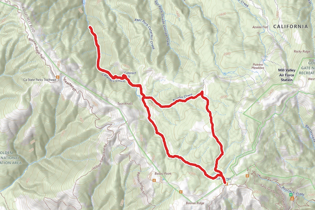 Cataract Falls to Simmons Trail Loop