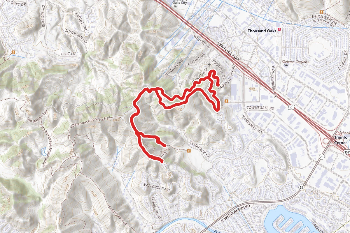 Triunfo Canyon, Los Robles and Fairview Trail Loop