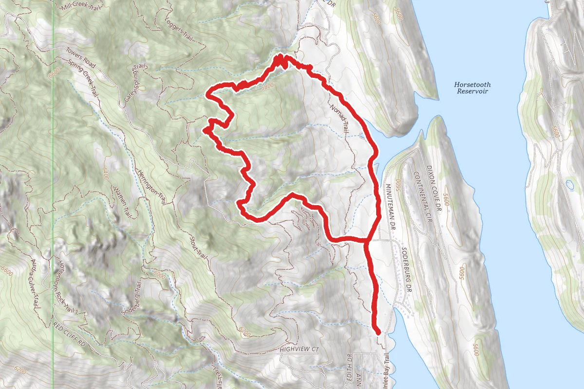 Swan Johnson Trail to Sawmill Trail to Shoreline Trail Loop