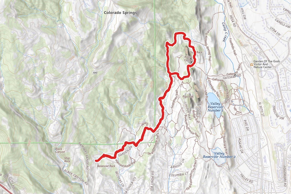 Cabin Canyon, Siamese Twins, Palmer and Central Garden Trail Loop