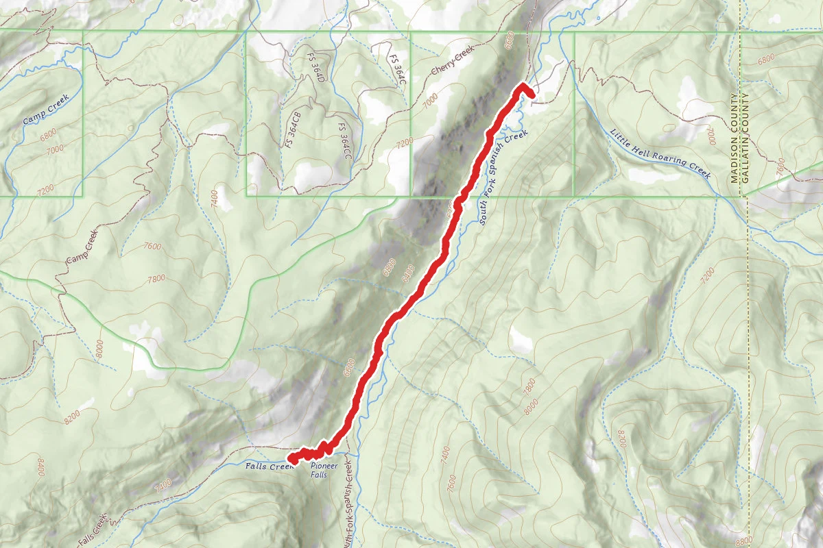 South Fork Trail to Pioneer Falls