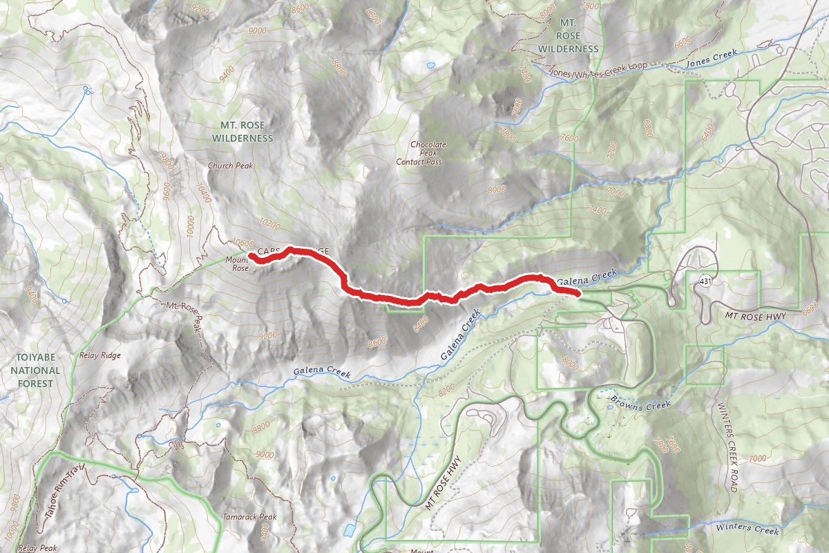 Mount Rose Southeast Ridge Trail