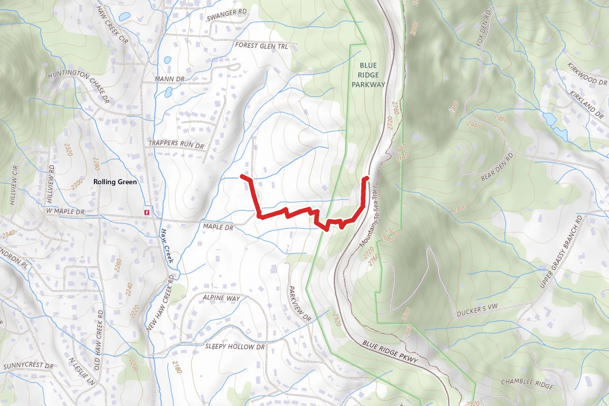 Maple Road Trail to Blue Ridge