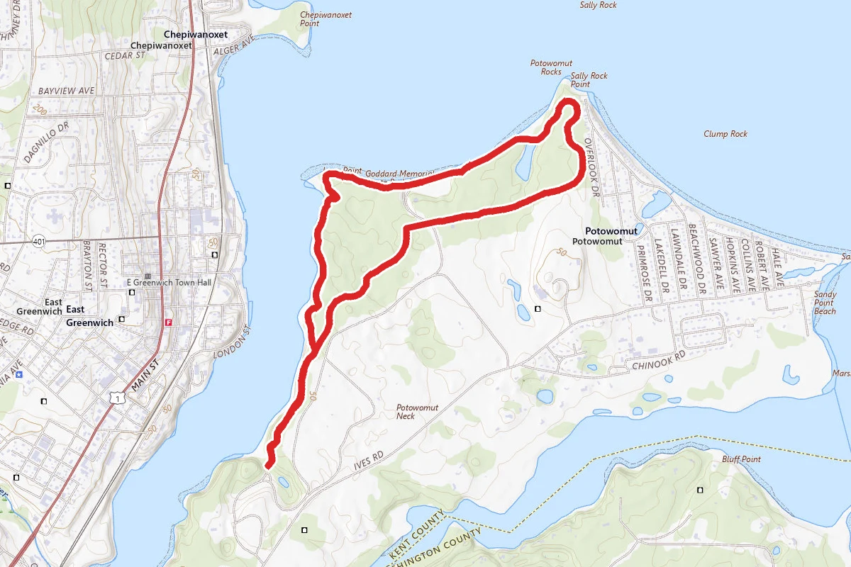 Goddard State Park Extended Loop