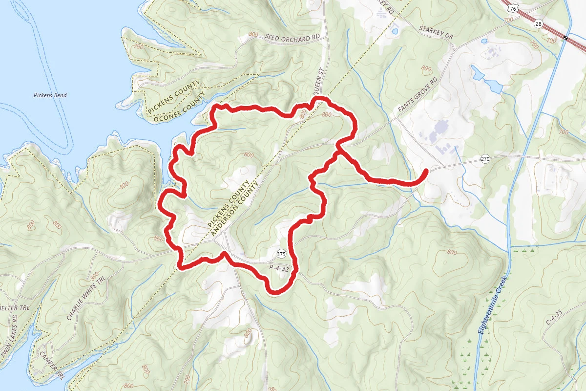 Red, Gray, and Green Trails Loop from Butch Kennedy Trailhead