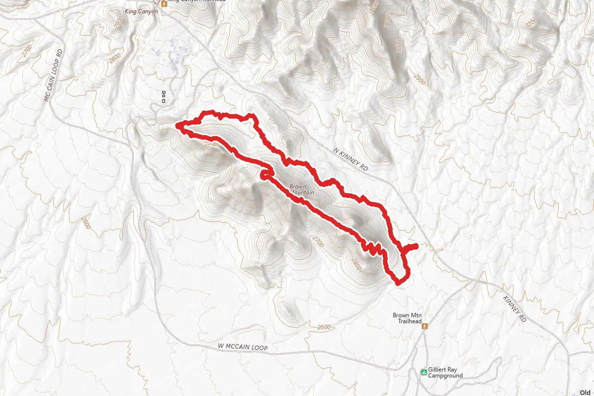 Brown Mountain Trail via Brown Mountain Picnic Area