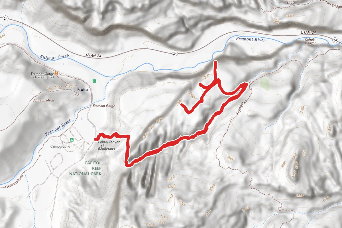 Cohab to South Fruita Overlook