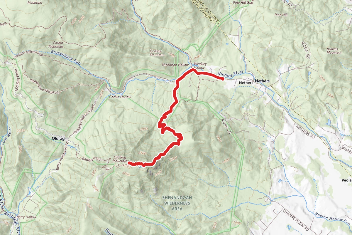 Ridge Trail to Old Rag Mountain