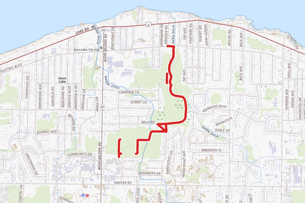 South, Gable Creek, Armour Road Trail Loop