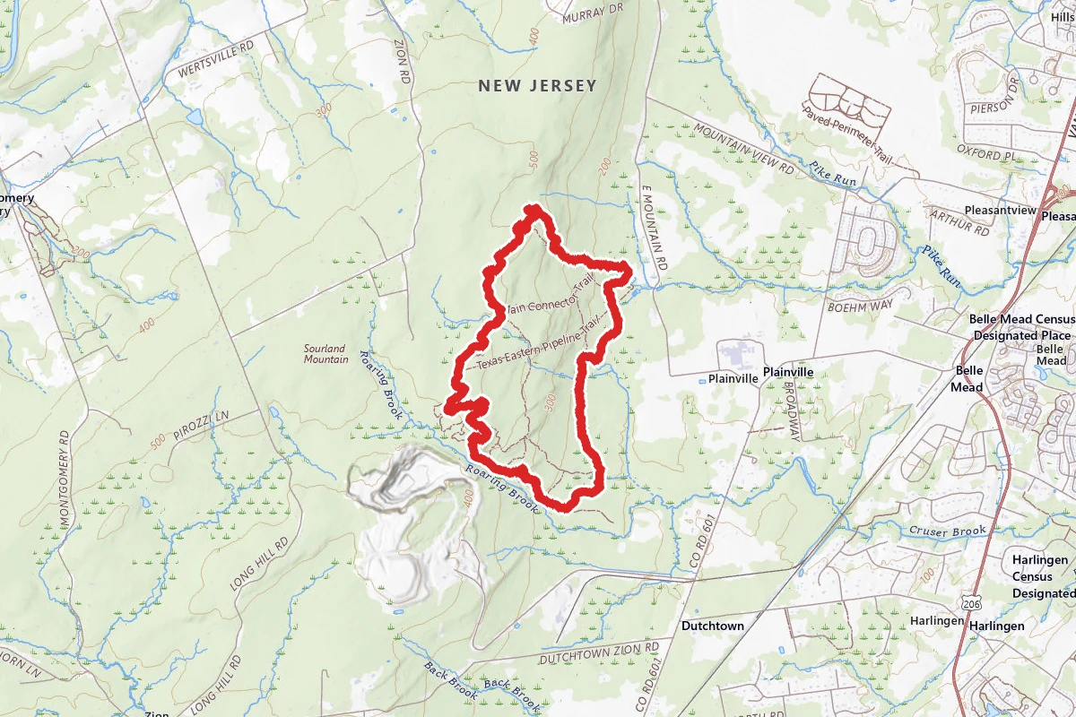 Sourland Mountain Ridge Loop with Roaring Brook Trail Extension