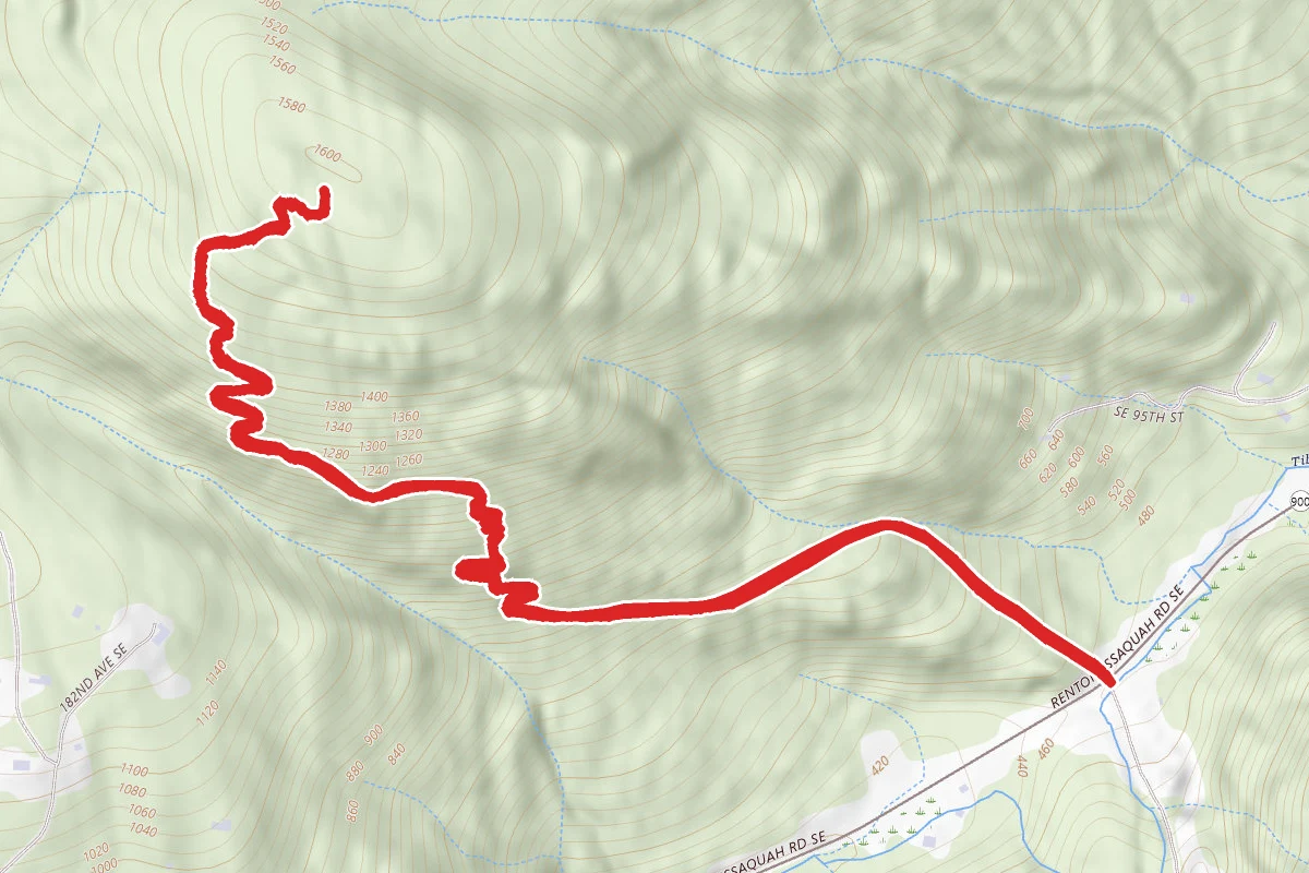 Wilderness Cliffs Trail via Squak Mountain Connector Trail